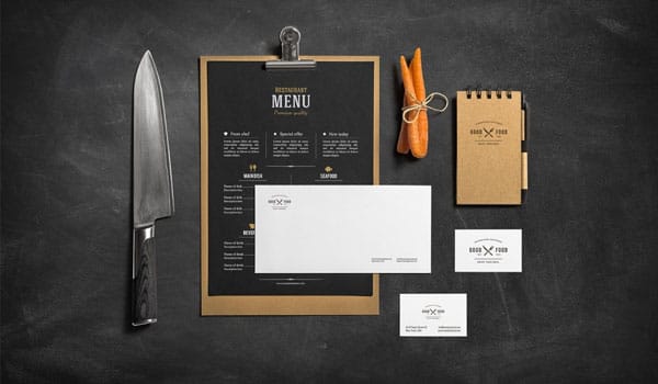 Restaurant & Bar Stationery Branding Mockup