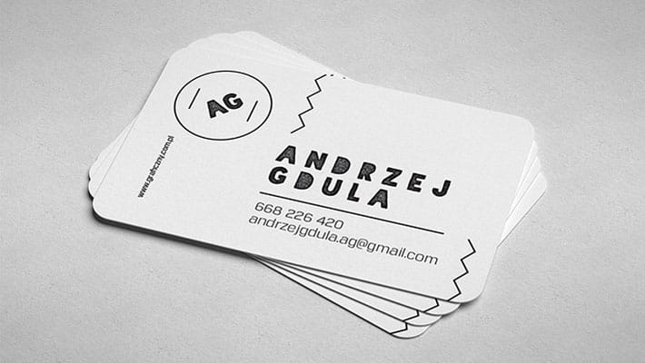 Rounded Business Cards Mockup