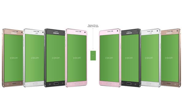 Samsung Galaxy Note 4 Vector PSD Mockup