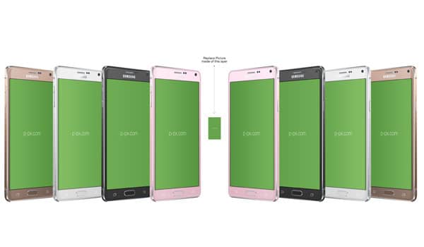 Samsung Galaxy Note 4 Vector PSD Mockup