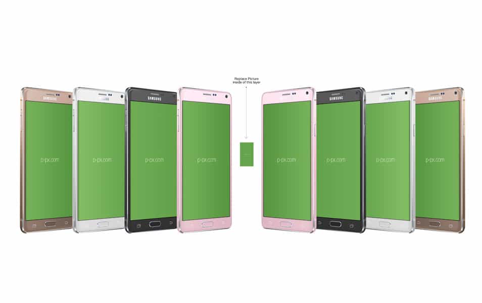 Samsung Galaxy Note 4 Vector PSD Mockup