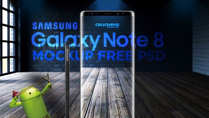 Samsung Galaxy Note 8 Free PSD Mockup