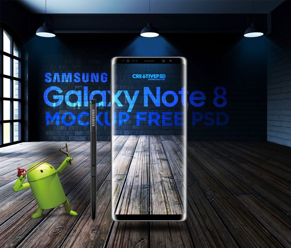 Samsung Galaxy Note 8 Free PSD Mockup