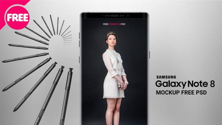 Samsung Galaxy Note 8 Mockup PSD
