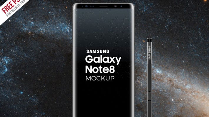 Samsung Galaxy Note 8 Mockup PSD