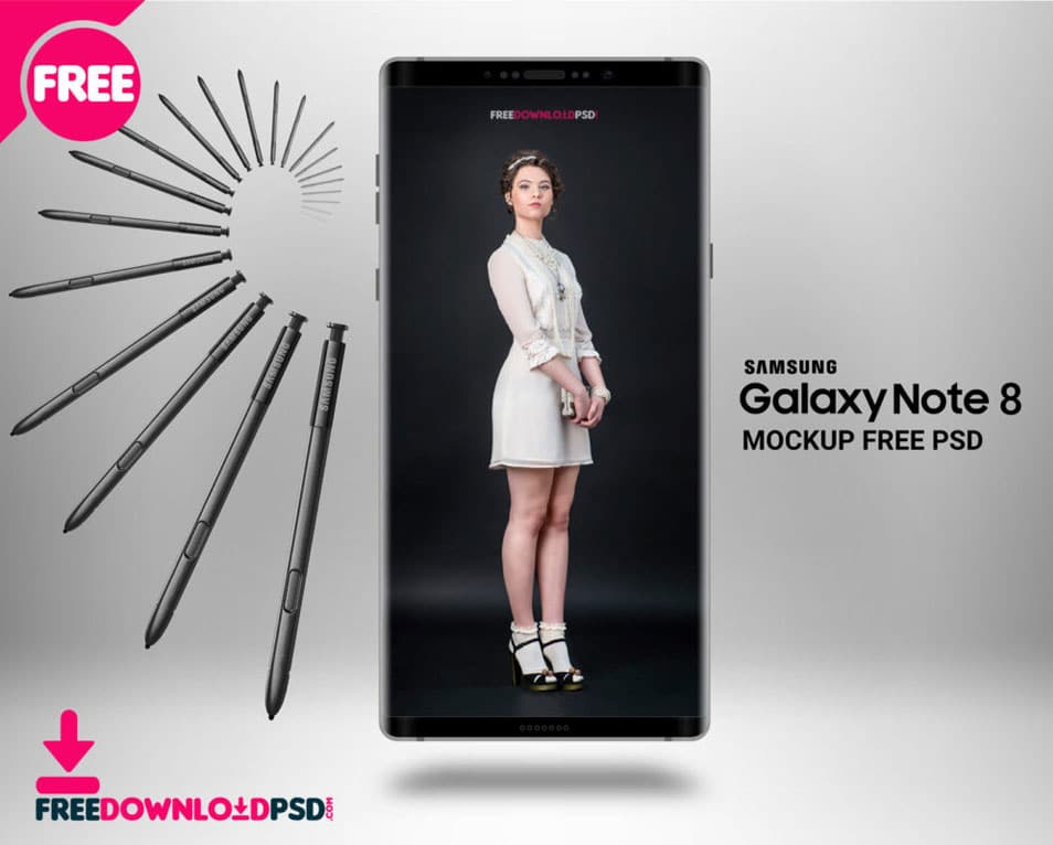 Samsung Galaxy Note 8 Mockup PSD