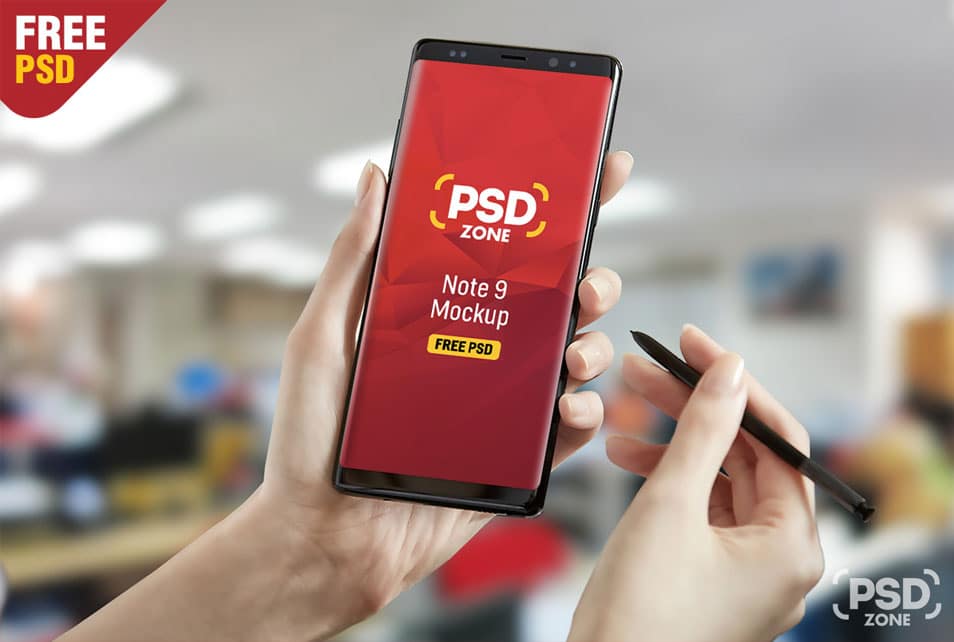 Samsung Galaxy Note 9 Mockup Free PSD
