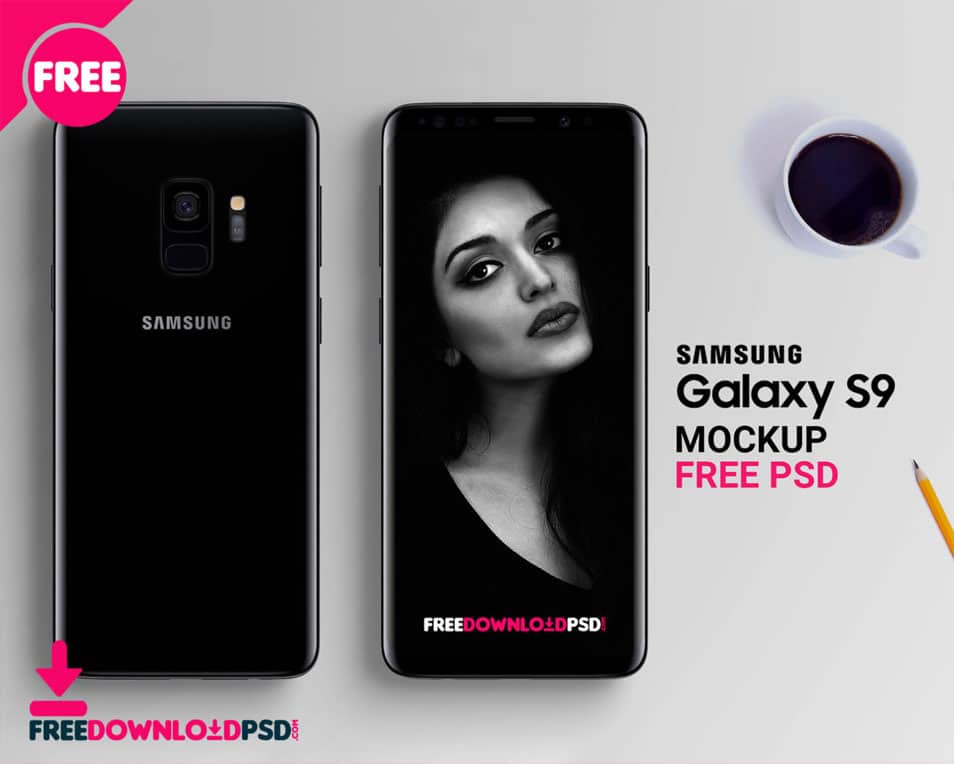 Samsung Galaxy S9 Mockup PSD