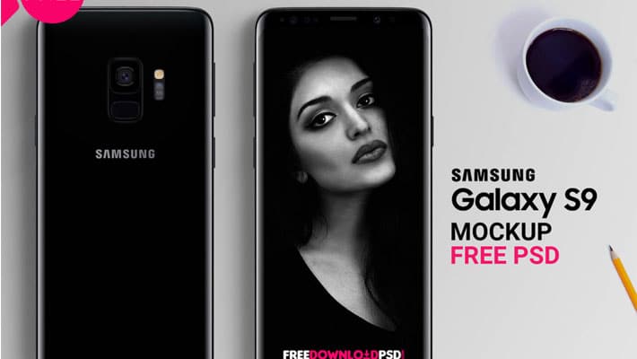 Samsung Galaxy S9 Mockup PSD