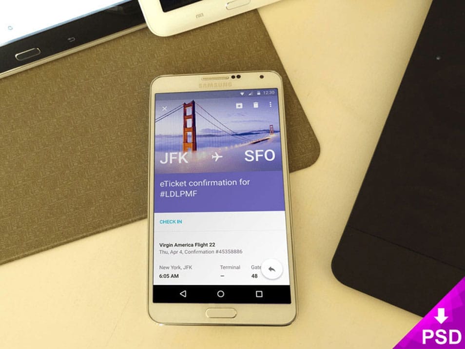 Samsung Note 3 Realistic Mockup