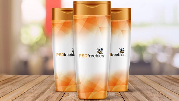 Shampoo Bottle Mockup Free PSD