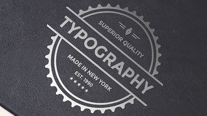 Silver Foil Logo Mockup