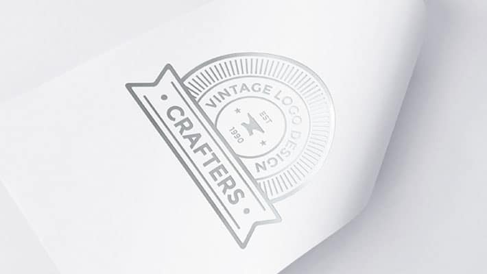 Silver Foil Logo Mockup