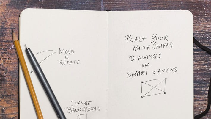 Sketchbook MockUp PSD