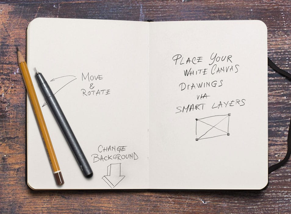 Sketchbook MockUp PSD