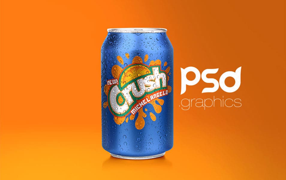 Soda Can Mockup Free PSD