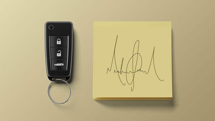Sticky Notes with Carkeys Free Mockup