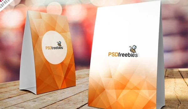 Table Tent Card Mockup Free PSD