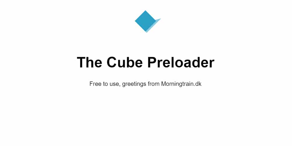 The Cube Preloader