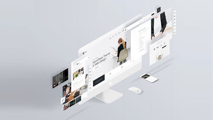 The Screens – Free Perspective PSD Mockup Template