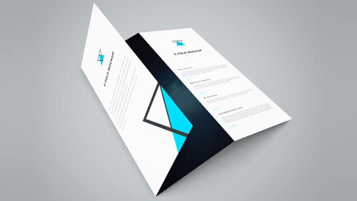 Tri Fold Brochure PSD Mockup