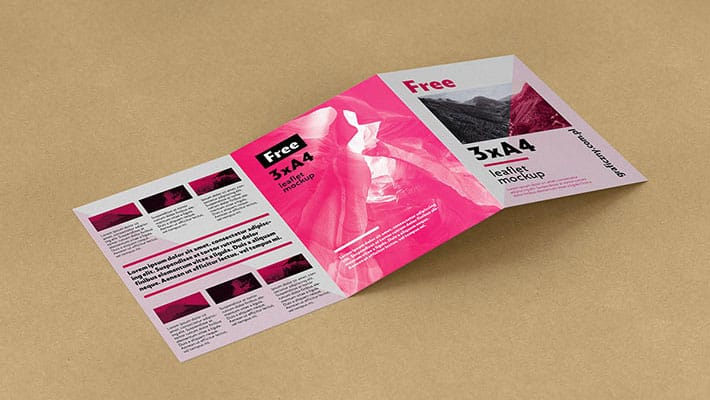 Trifold Leaflet Mockup