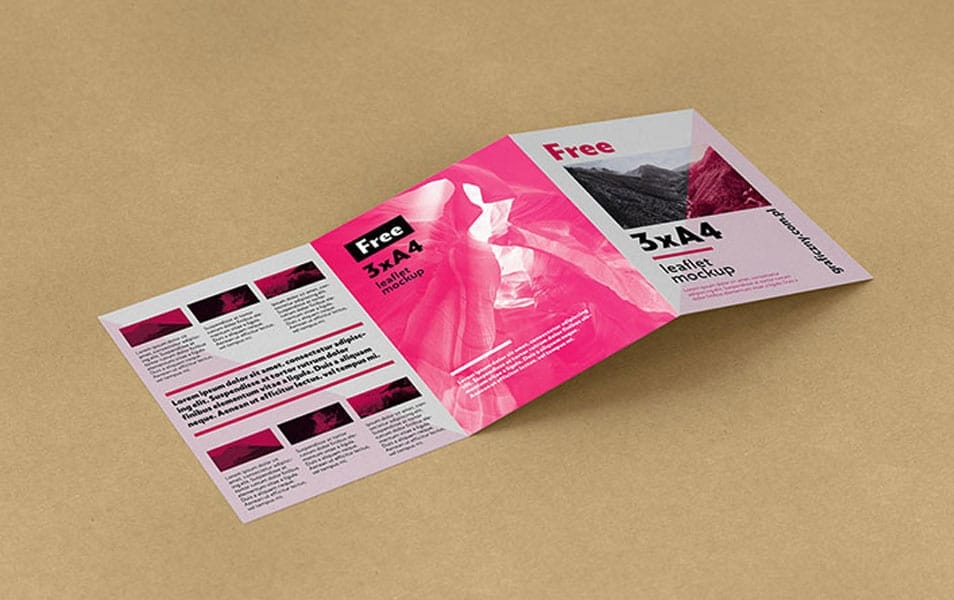 Trifold Leaflet Mockup