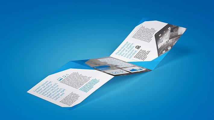 Trifold Square Brochure Mockup