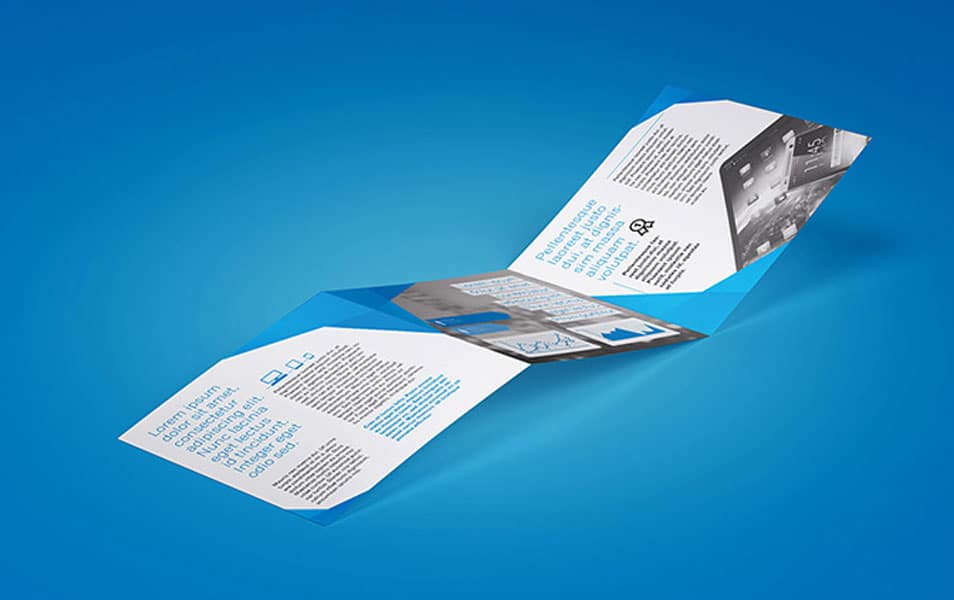 Trifold Square Brochure Mockup