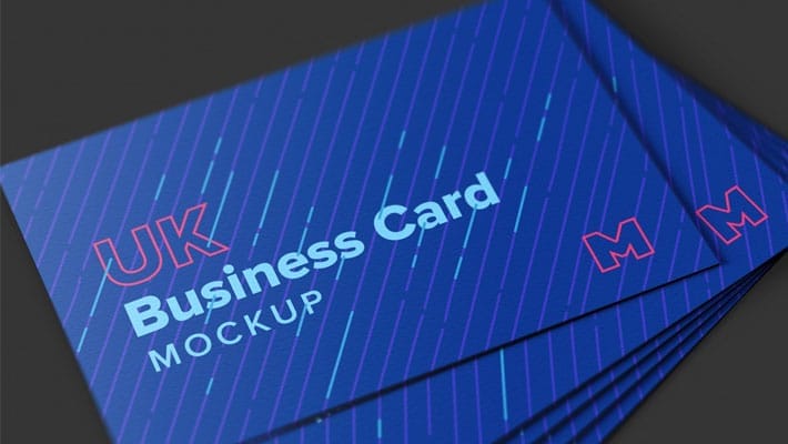 UK Business Cards Mockup