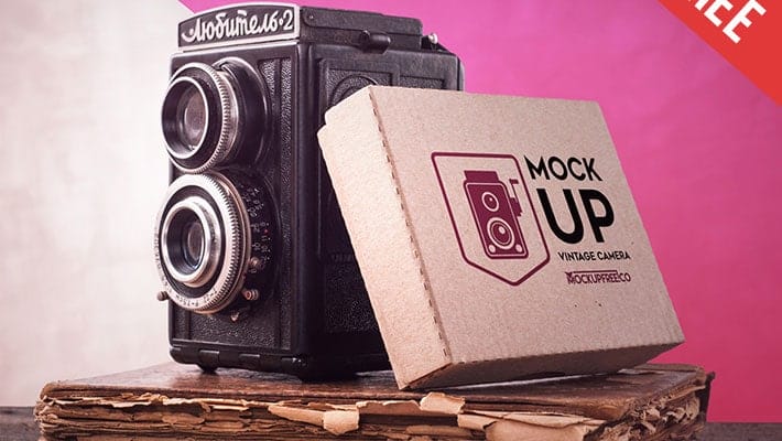 Vintage Camera PSD Mockup