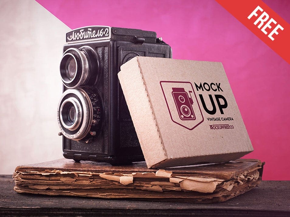Vintage Camera PSD Mockup