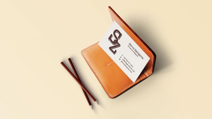 Vintage/Retro Business Card Mockup PSD