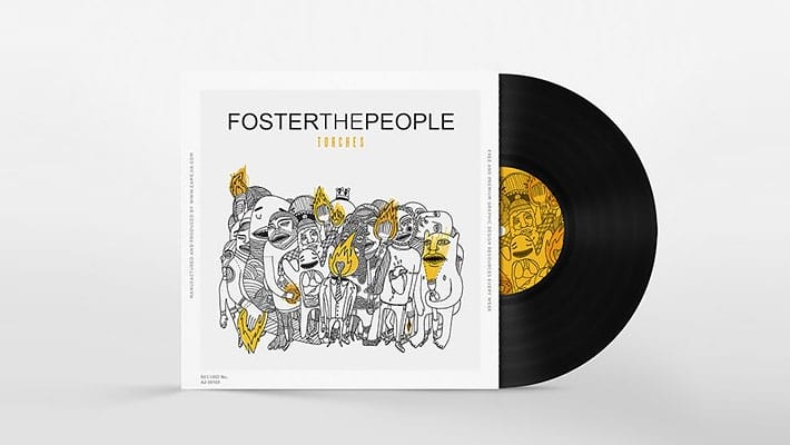 Vinyl Disc Cover Art Mockup