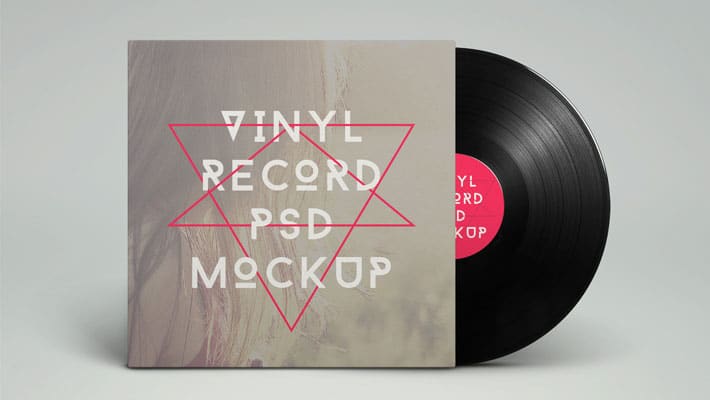 Vinyl Record PSD MockUp