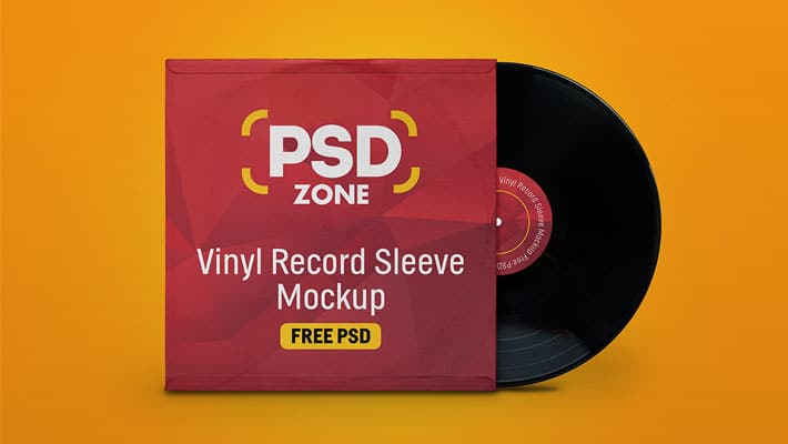 Vinyl Record Sleeve Mockup PSD