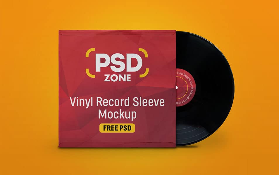 Vinyl Record Sleeve Mockup PSD