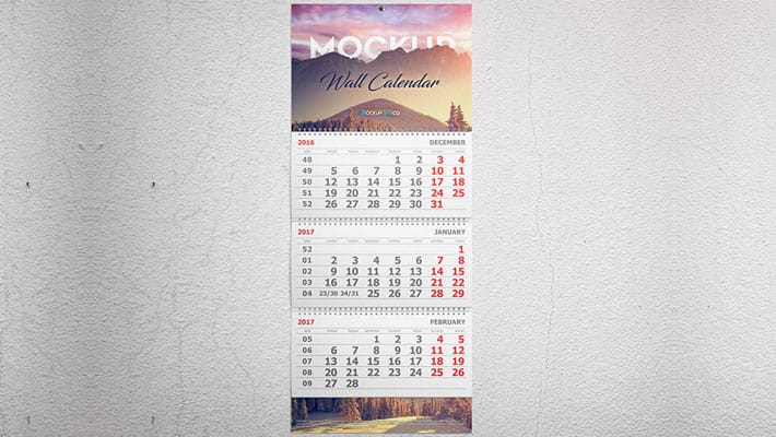 Wall And Desk Calendar Mockups Set