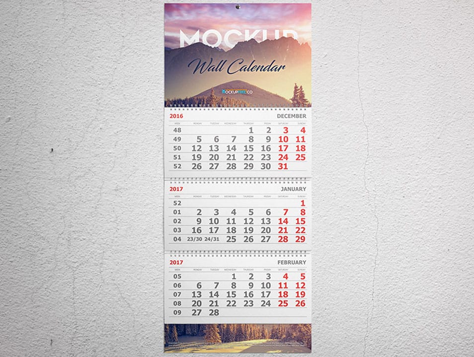 Wall And Desk Calendar Mockups Set