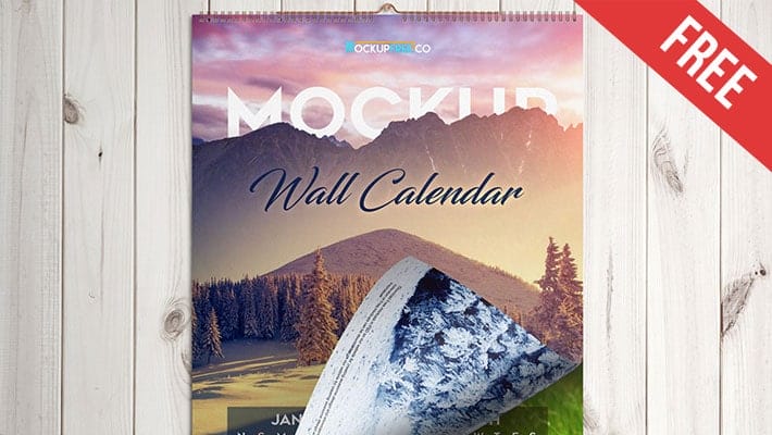 Wall Calendar PSD Mockup