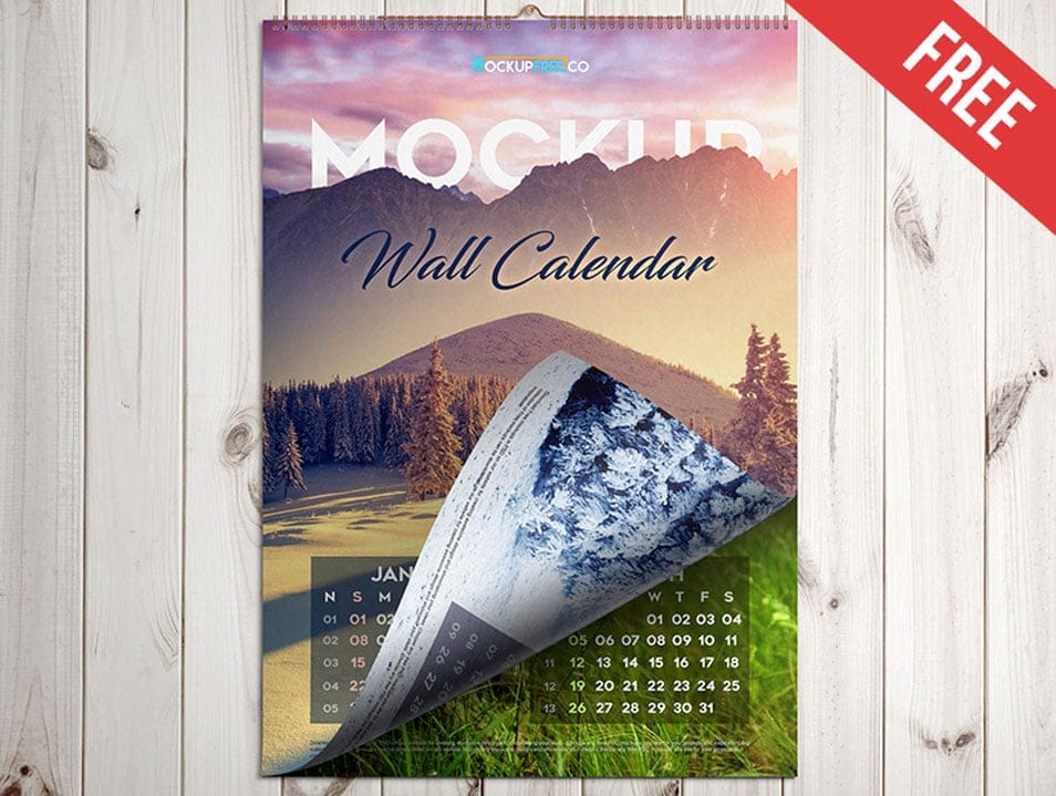Wall Calendar PSD Mockup