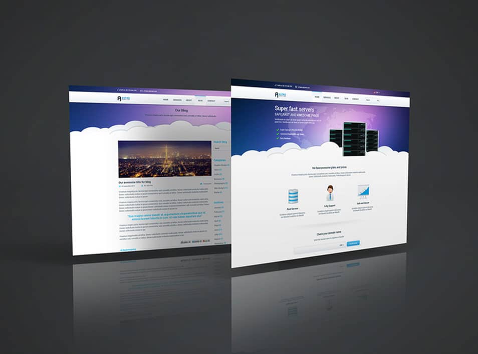 Web Page PSD Mockup