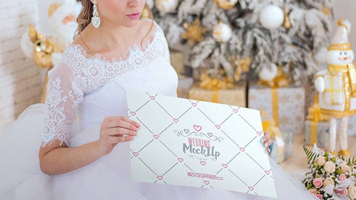 Wedding Invitation, Poster, Book Mockup