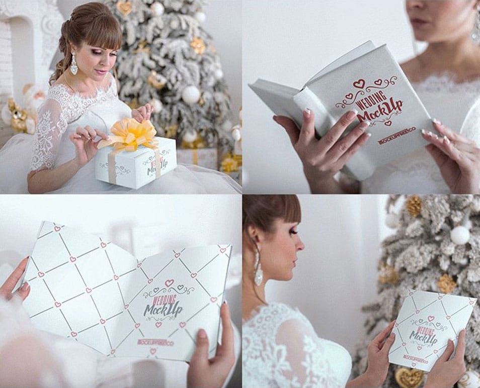 Wedding Invitation, Poster, Book Mockup