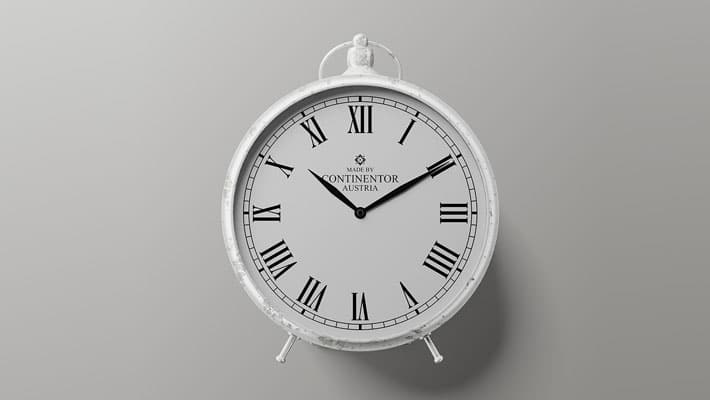 White Clock Free PSD Mockup