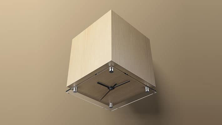 Wooden Clock Free PSD Mockup