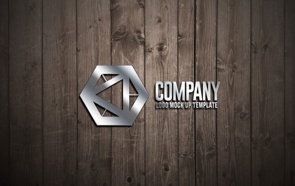 Wooden Wall Logo Mockup