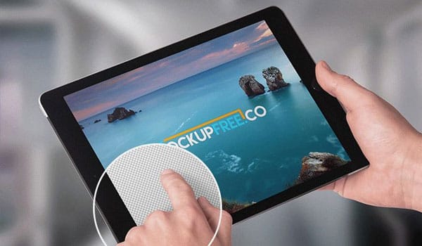 iPad Tablet Hand Hold Mockup