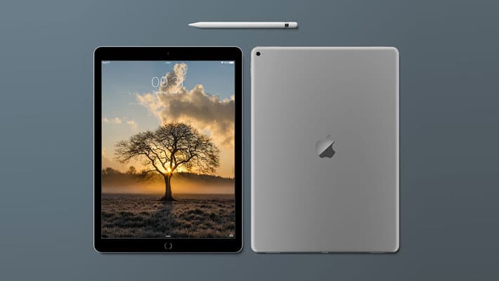 iPad with Pencil Free PSD Mockup