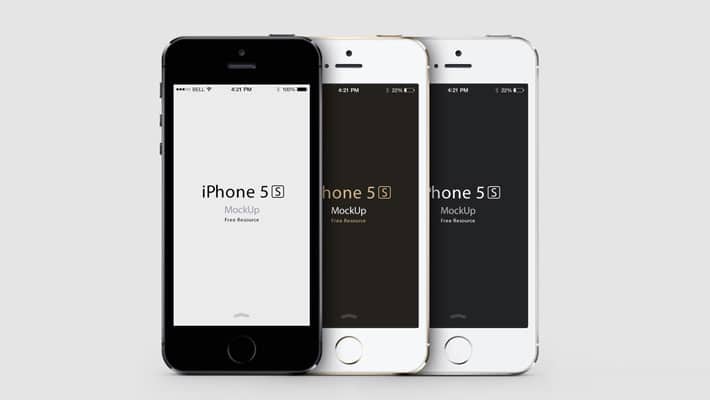 iPhone 5S PSD Vector Mockup